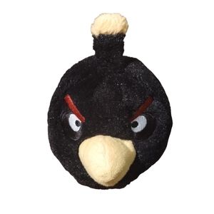 Angry Birds Black Bomb Bird Plush Toy 6” Stuffed No Sound Stuffed Animal Doll